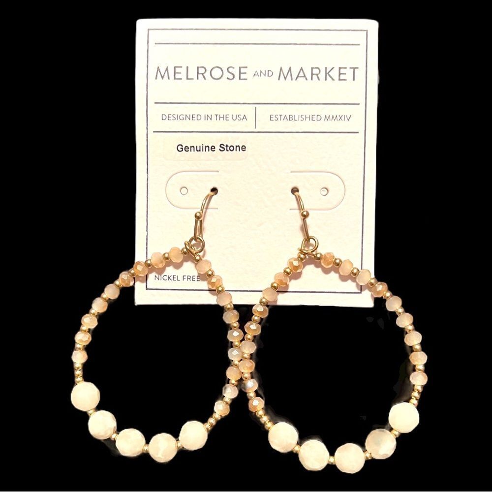 🤯5/$25🤯 Melrose And Market Genuine Stone Dangle Hoops